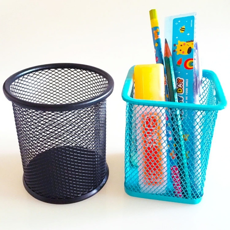 Suport rotund pentru pixuri din metal, model 001, personalizare disponibilă, gata de cadou