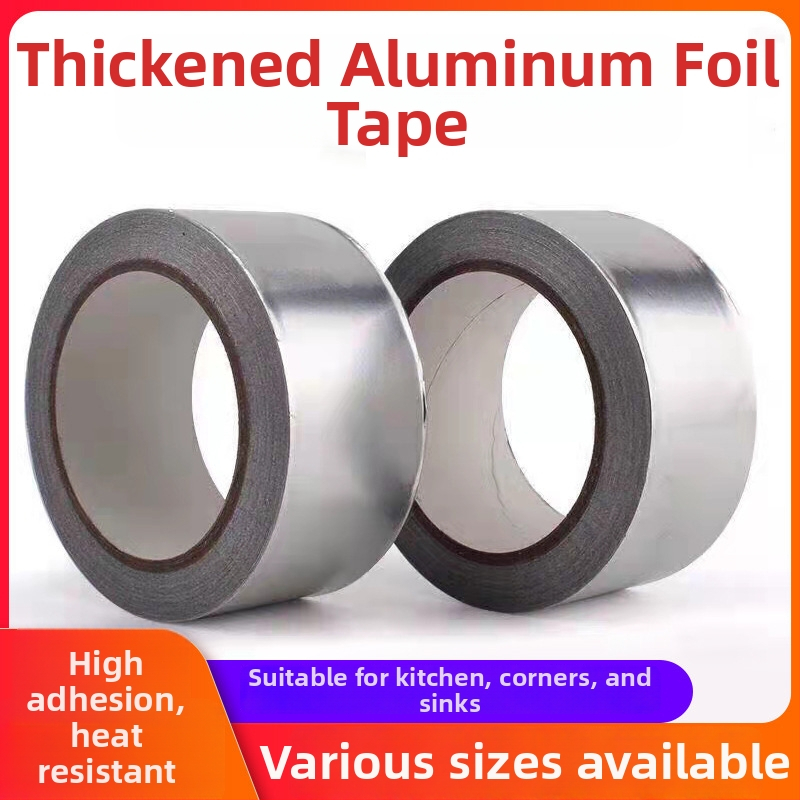 Hliníková fóliová páska s vysokou teplotou pre kuchyňu — 0,07 mm, krátkodobá 300°C, dlhodobá 80°C, vhodná pre ohrievače vody a výfukové rúry