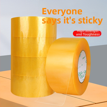 Priehľadná baliaca páska - BOPP podklad, vodou založené lepidlo citlivé na tlak, na uzatváranie zásielok