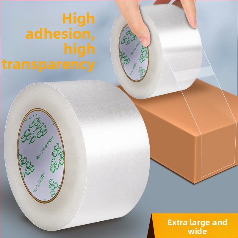 Priehľadná baliaca páska - BOPP podklad, vodou založené lepidlo citlivé na tlak, na uzatváranie zásielok