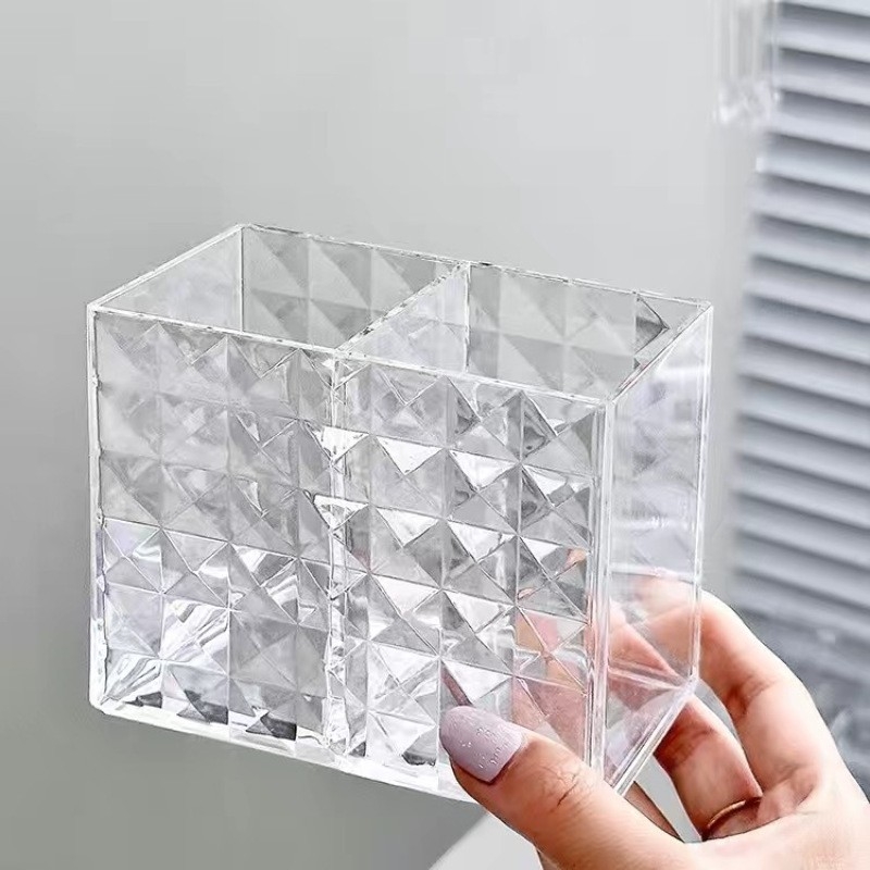 Prozirni organizator četkica za šminku, model GR-15445512, plast, kapacitet 1, funkcija: sortiranje, stil: lagani luksuz