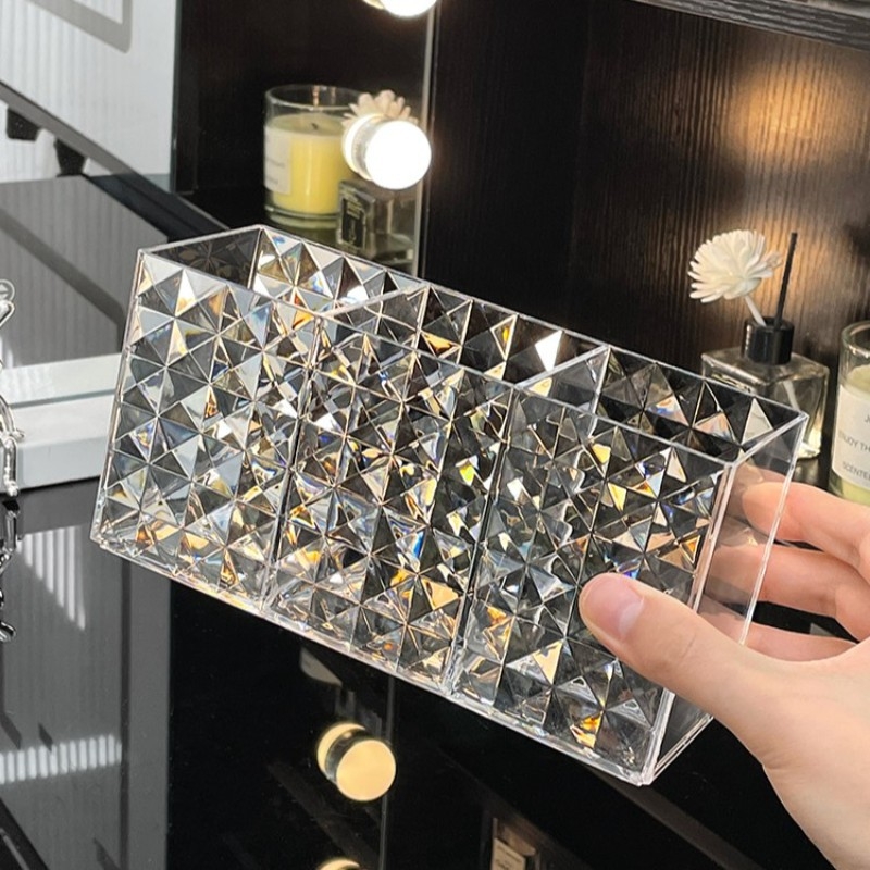 Prozirni organizator četkica za šminku, model GR-15445512, plast, kapacitet 1, funkcija: sortiranje, stil: lagani luksuz