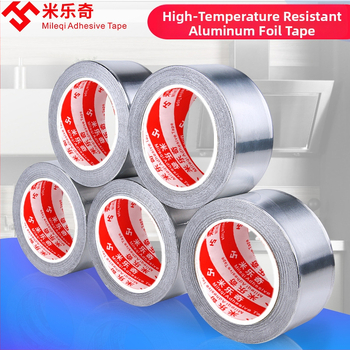 Ταινία από αλουμινόφυλλο για υψηλές θερμοκρασίες, αδιάβροχη μόνωση και αντι παρεμβολές, κατάλληλη για σωληνώσεις εξαγωγής φούρνου και θερμοσίφωνα; αντίσταση 60°C μακροπρόθεσμα, 300°C βραχυπρόθεσμα; υπόστρωμα: αλουμινόφυλλο