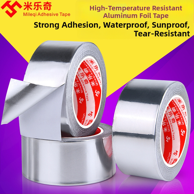 Ταινία από αλουμινόφυλλο για υψηλές θερμοκρασίες, αδιάβροχη μόνωση και αντι παρεμβολές, κατάλληλη για σωληνώσεις εξαγωγής φούρνου και θερμοσίφωνα; αντίσταση 60°C μακροπρόθεσμα, 300°C βραχυπρόθεσμα; υπόστρωμα: αλουμινόφυλλο