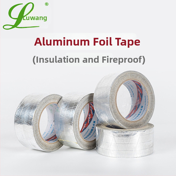 Posilnená hliníková fóliová páska pre elektroniku, chladničky a potrubné tesnenie; hrúbka 0,15 mm, podklad hliníková fólia; dlhodobá teplotná odolnosť 60°C, krátkodobá 80°C; značka Liangwang