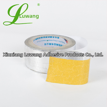 Posilnená hliníková fóliová páska pre elektroniku, chladničky a potrubné tesnenie; hrúbka 0,15 mm, podklad hliníková fólia; dlhodobá teplotná odolnosť 60°C, krátkodobá 80°C; značka Liangwang