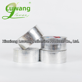 Posilnená hliníková fóliová páska pre elektroniku, chladničky a potrubné tesnenie; hrúbka 0,15 mm, podklad hliníková fólia; dlhodobá teplotná odolnosť 60°C, krátkodobá 80°C; značka Liangwang