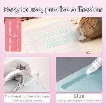 Deli Dot Glue TG107 pre študentov, páska s bodkami, tlač loga nie je povolená.