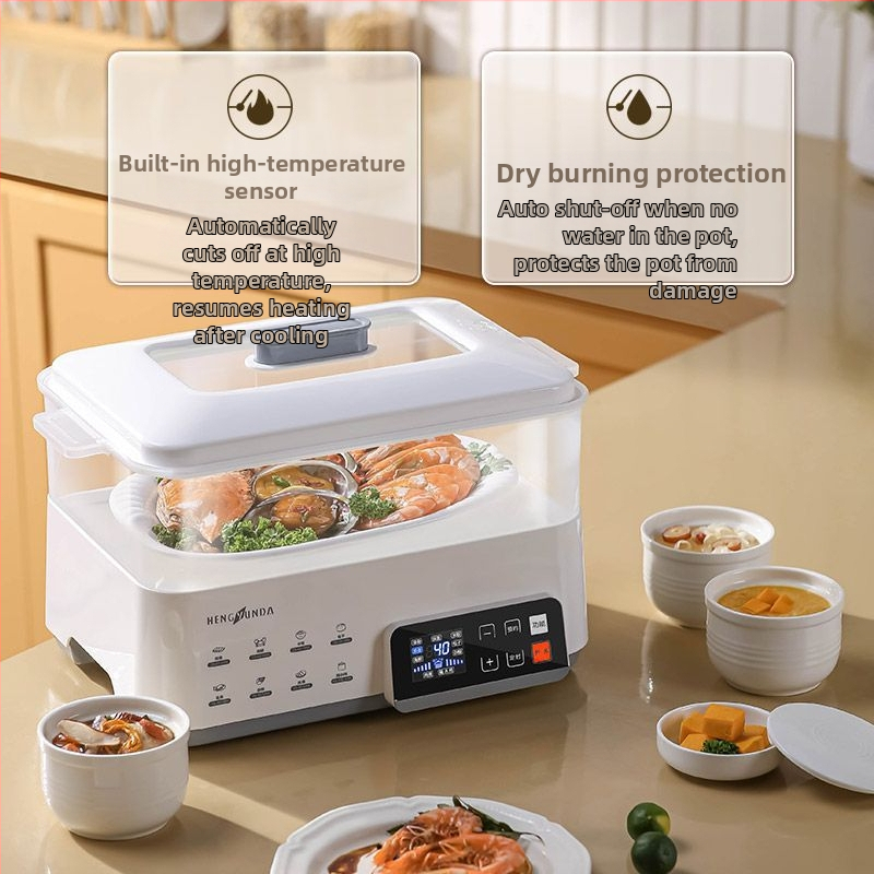 Elektrický parný hrniec, objem 6–8 l, jednovrstvový dizajn, 3C certifikát