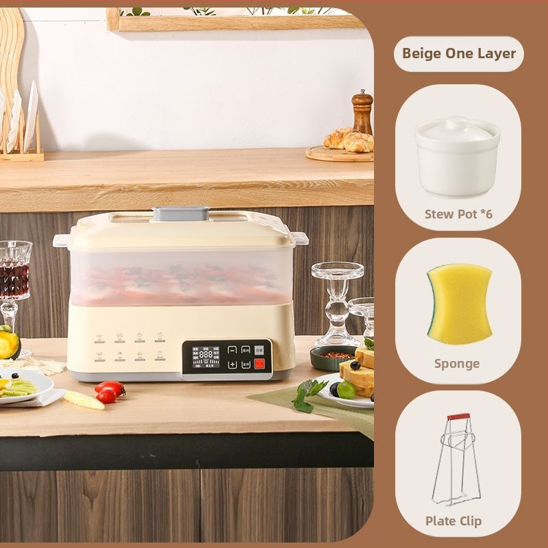 Elektrický parný hrniec, objem 6–8 l, jednovrstvový dizajn, 3C certifikát