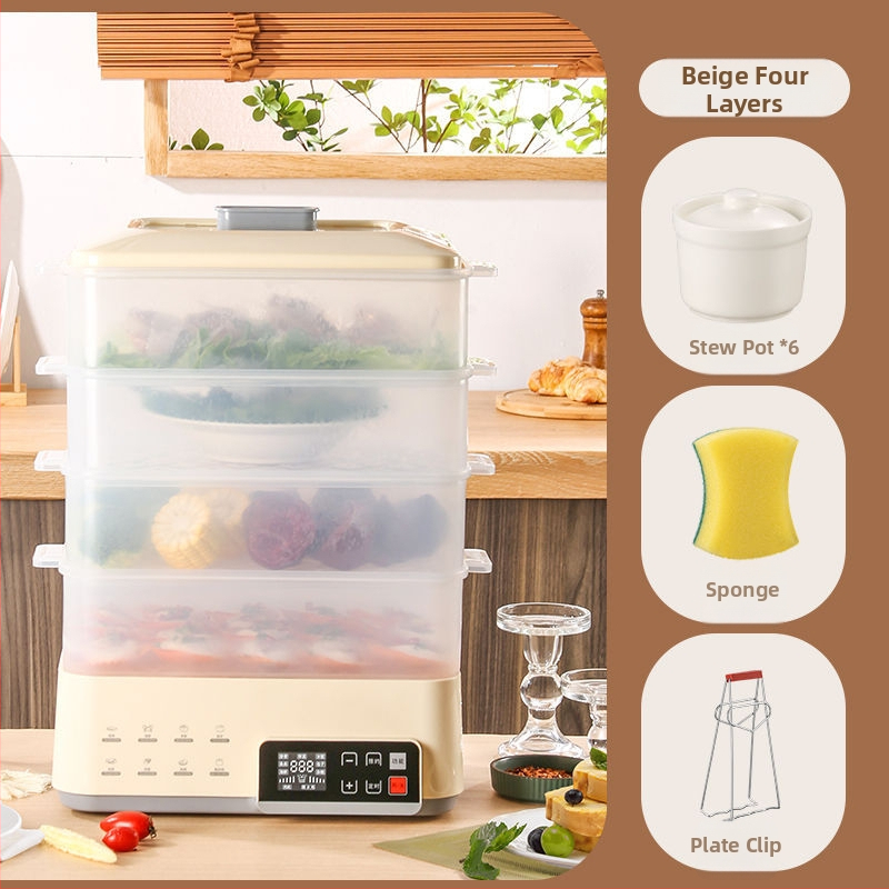 Elektrický parný hrniec, objem 6–8 l, jednovrstvový dizajn, 3C certifikát