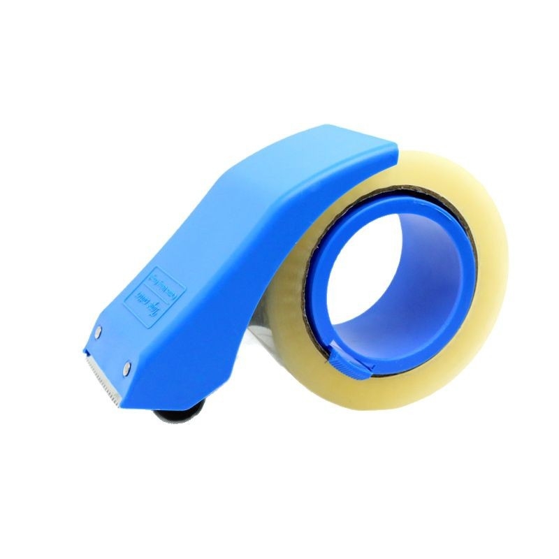 Dispenzer za ambalažnu traku, plastično kućište, kompatibilan s trakama širine 48–60 mm, težina 120 g, otisnut logotip