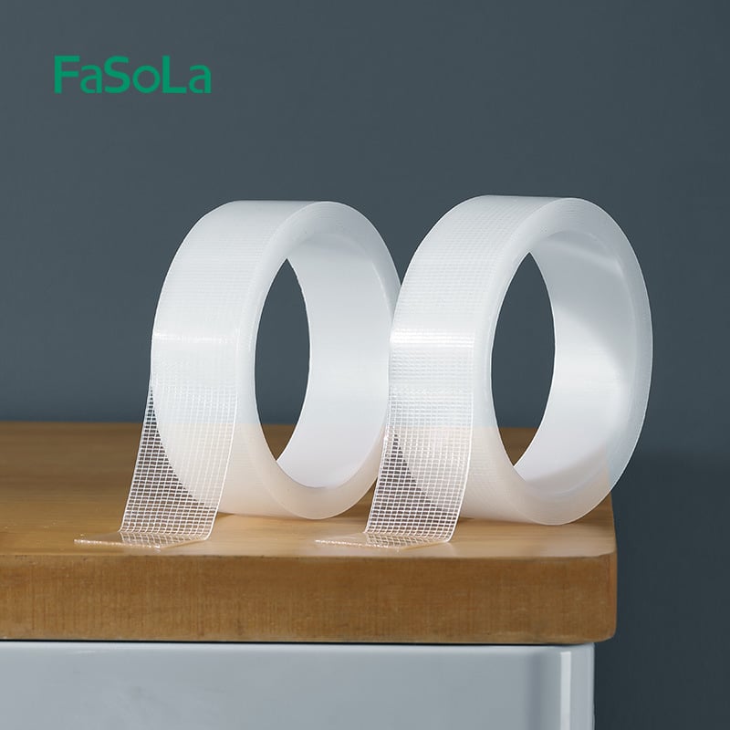 FaSoLa Νάνο Διπλής Όψεως Ταινία Με Ύφασμα-Πλέγμα Για Καλώδια Αυτοκινήτου – Χωρίς Αποτυπώματα, Κολληση Με Πάστα, Ακρυλικό Και Ύφασμα Νήνες