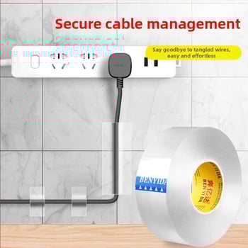 Yida Átlátszó nano egyoldalas kábelrögzítő szalag — erős tapadás, falra szerelhető