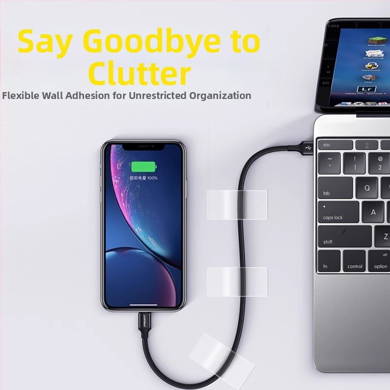 Yida Átlátszó nano egyoldalas kábelrögzítő szalag — erős tapadás, falra szerelhető