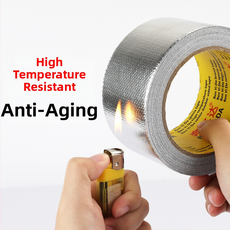 Стъкловлакнеста лента с алуминиево фолио за обвивка на тръби, дължина 10/20/50 м, дебелина 0,14 мм, ширина по заявка, основен материал: стъкловлакна