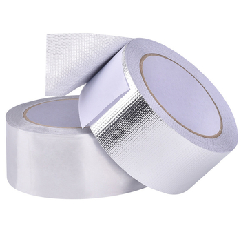 Ταινία αλουμινίου φιλμ για επισκευή σωλήνων ύδατος σε υψηλές θερμοκρασίες, κόλλα με βάση το νερό, μήκος 10/20 μ, πλάτος 3/5 εκ, πυρήνας από χαρτόνι, βιομηχανική ταινία