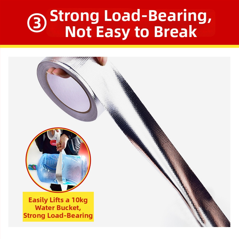 Alumíniová páska z fólie pre opravu vodovodných potrubí pri vysokej teplote, lepidlo na báze vody, dĺžka 10/20 m, šírka 3/5 cm, papierový jadrový valec