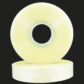 Gépzáró ragasztószalag, OPP film, 52 μm filmvastagság, termosz ragasztó, nagy viszkozitás, csomagoló gépek lezárására