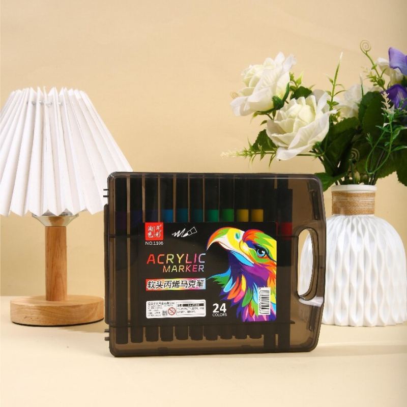 Akrilni marker s mekanim vrhom za djecu, graffiti stil, set markera koji se mogu slagati Dingdinghu
