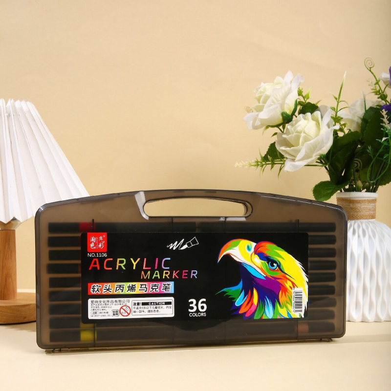 Akrilni marker s mekanim vrhom za djecu, graffiti stil, set markera koji se mogu slagati Dingdinghu