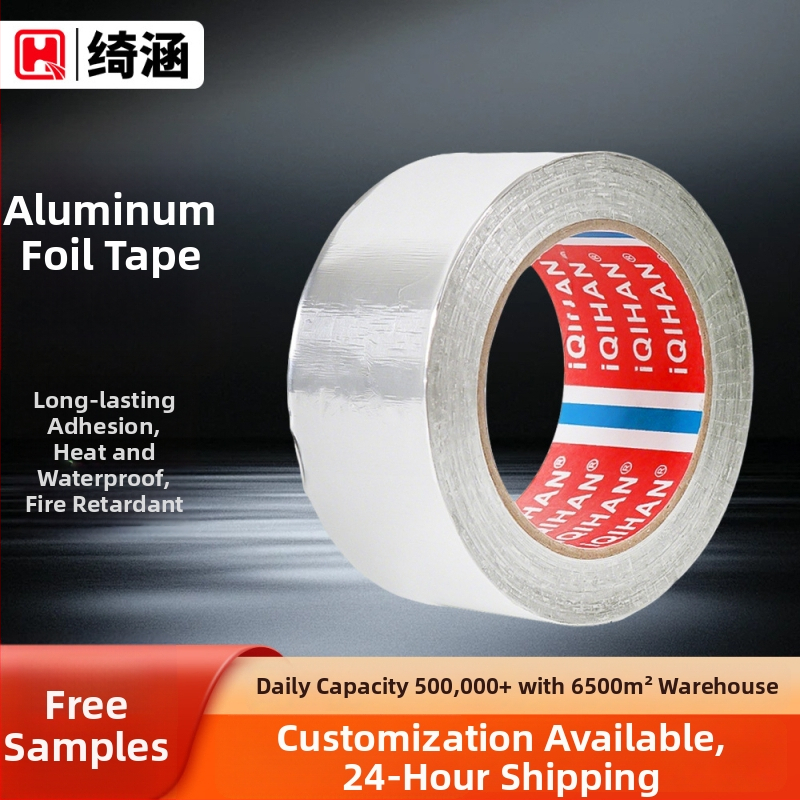 iQIHAN páska z hliníkového foliového materiálu pre vnútorné HVAC potrubie, hrúbka 0,06 mm, teplotný rozsah -20°C až 205°C