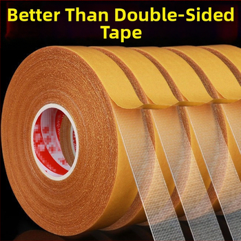 Dvojstranná lepiaca páska s textilnou základňou, priehľadná, vysoká viskozita, bez šmúh, s mriežkovanou štruktúrou, pre koberce a podložky