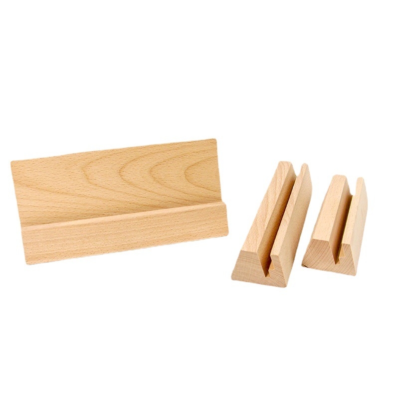 Bază pentru calendar din lemn de fag cu suport pentru carduri – Design simplu