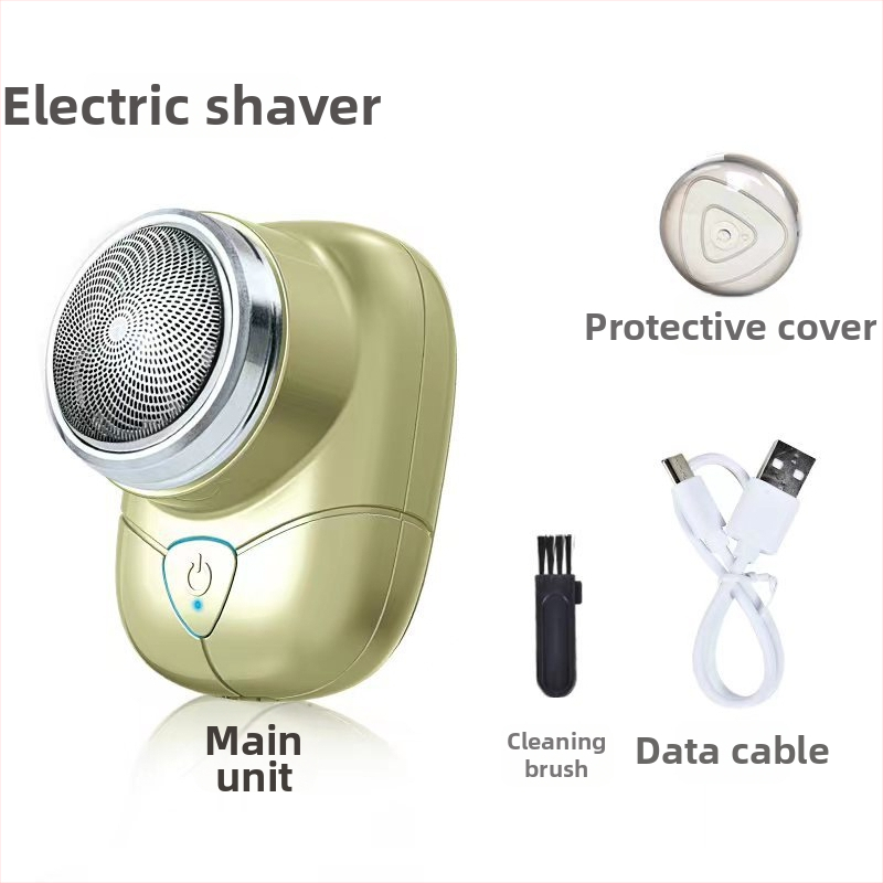 Elektrický holiaci strojček s rotačnou hlavou so šiestimi čepeľami, USB nabíjanie, bezuhlíkový motor, zabudovaná batéria 500–800 mAh, približne 60 minút prevádzky