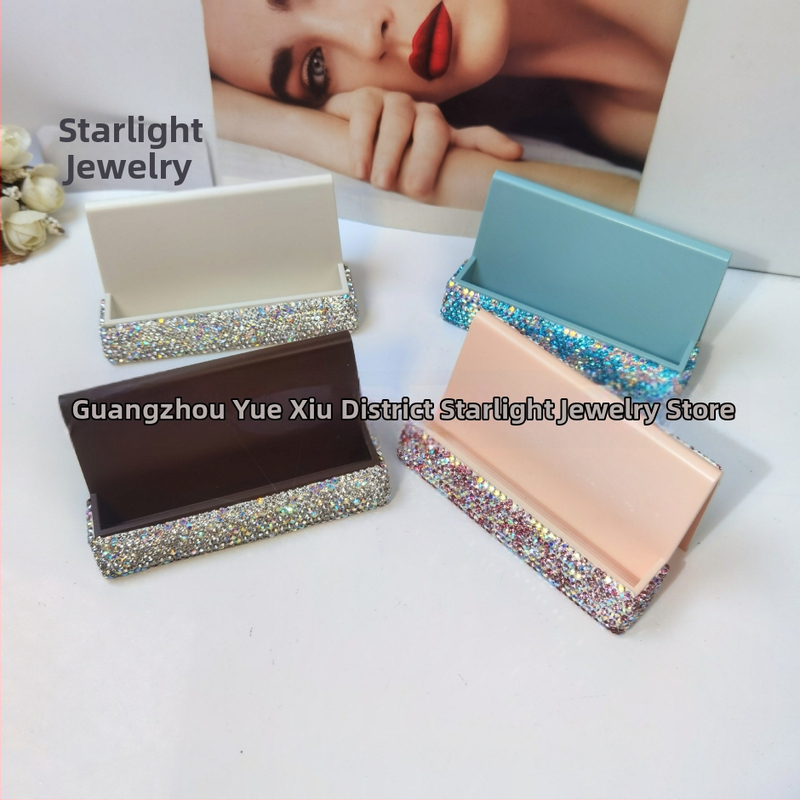 Držiak na vizitky so diamantovou ozdobou, jednostranný dizajn, značka Starlight, vhodný ako obchodný dar