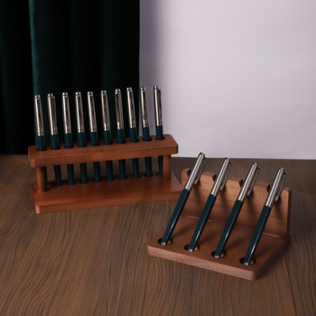Xinsen drveni držač olovke – Višestruki stolni organizator za lakove za nokte i olovke, Model Pen Holder, s mogućnošću prilagodbe i logom
