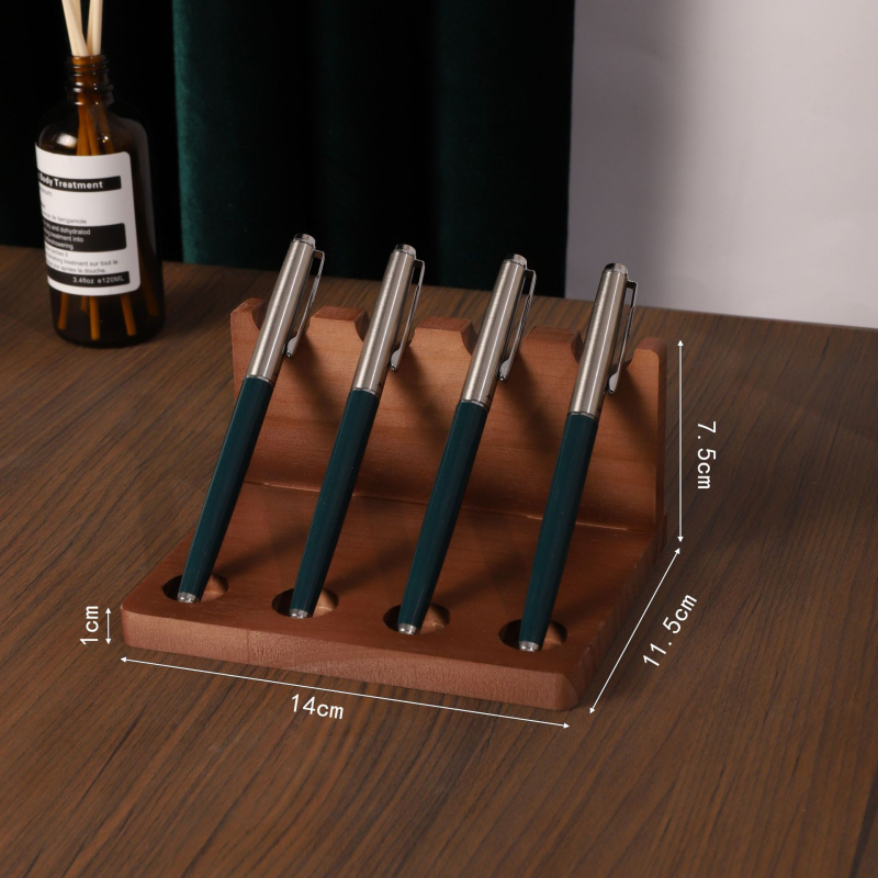 Xinsen drveni držač olovke – Višestruki stolni organizator za lakove za nokte i olovke, Model Pen Holder, s mogućnošću prilagodbe i logom