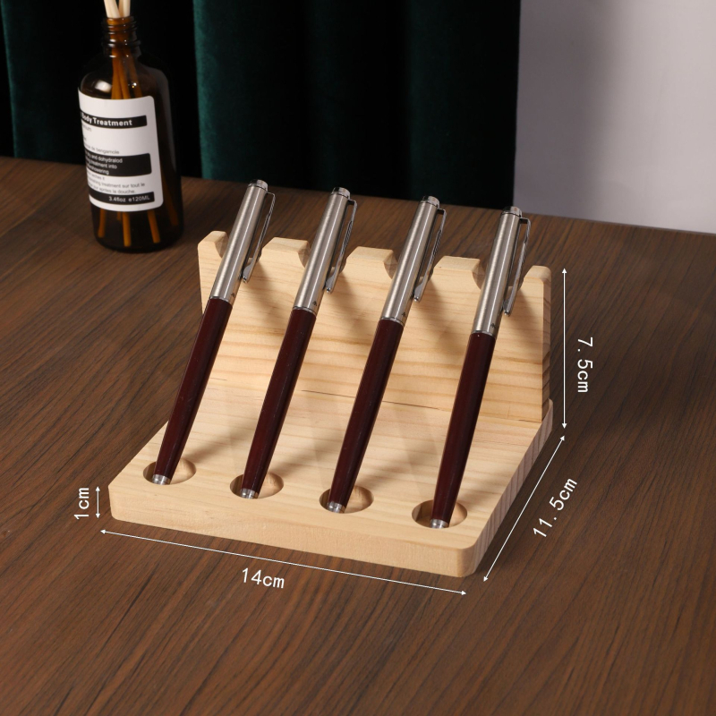 Xinsen drveni držač olovke – Višestruki stolni organizator za lakove za nokte i olovke, Model Pen Holder, s mogućnošću prilagodbe i logom