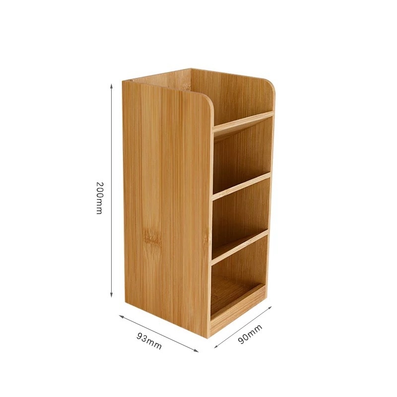 Držač za olovke od drveta, kvadratnog oblika, stolni organizator, poklon za Dan učitelja