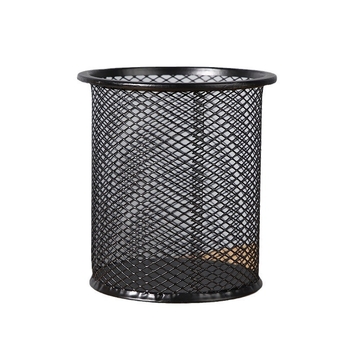 Kružni metalni držač za olovke, stolni organizator, s mogućnošću prilagođenog logotipa i prilagođene obrade