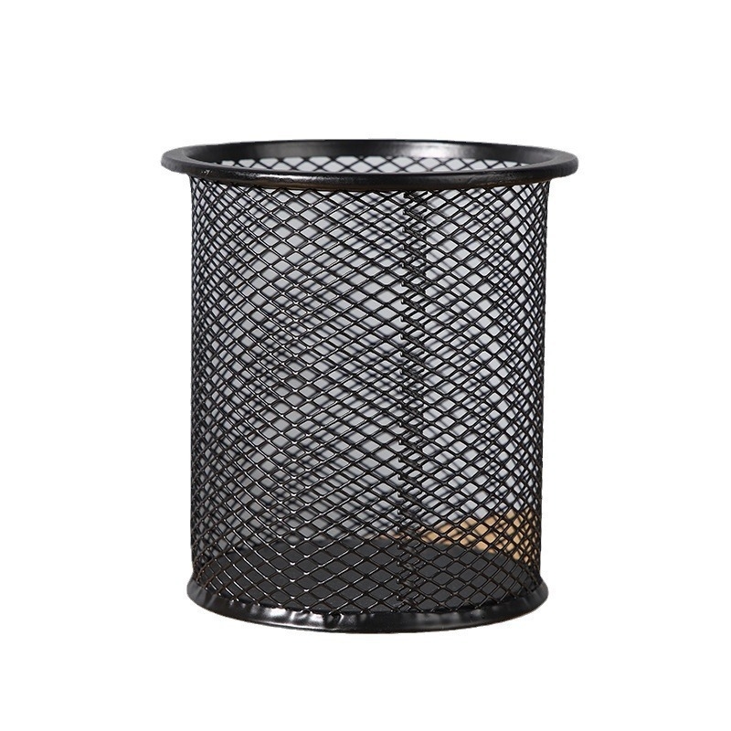 Kružni metalni držač za olovke, stolni organizator, s mogućnošću prilagođenog logotipa i prilagođene obrade