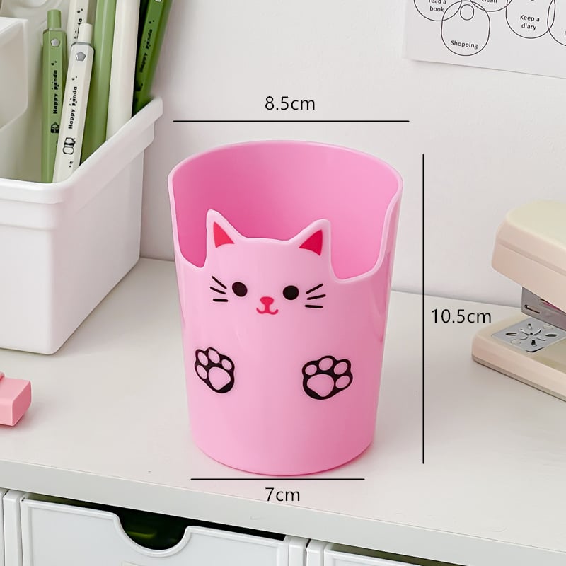 Držač olovaka s crtanim motivom - okrugli plastični stolni organizator