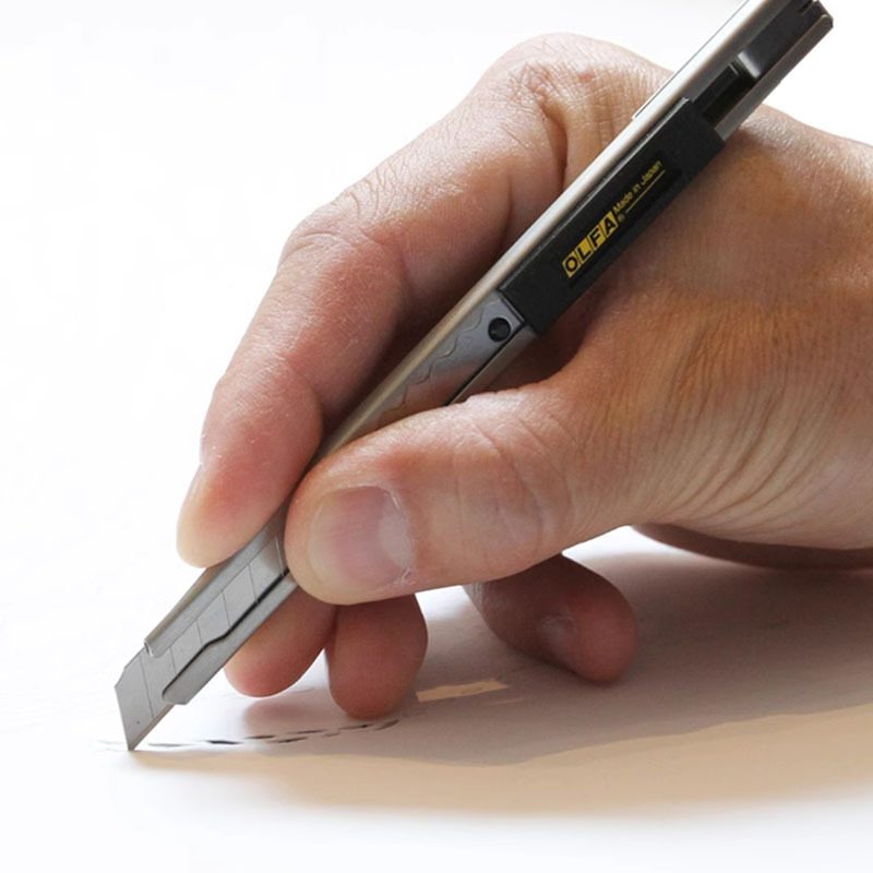 OLFA SVR-1 Nož za precizno rezanje s nehrđajućim čelikom, širina oštrice 9 mm, debljina 0,38 mm