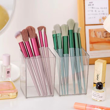 Prozirni akrilni kvadratni organizator za olovke i četkice za radni stol