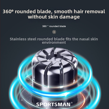 SPORTSMAN elektrický zastrihávač nosových chĺpkov, USB nabíjanie, ABS telo, vymeniteľná čepeľ