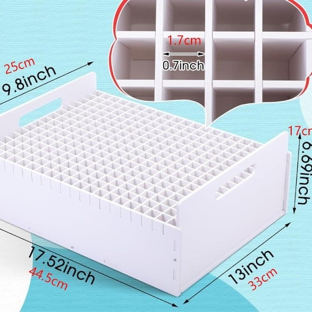 Kutija za pohranu marker olovaka, 204 otvora, PVC, kvadratnog oblika, stolni držač za olovke