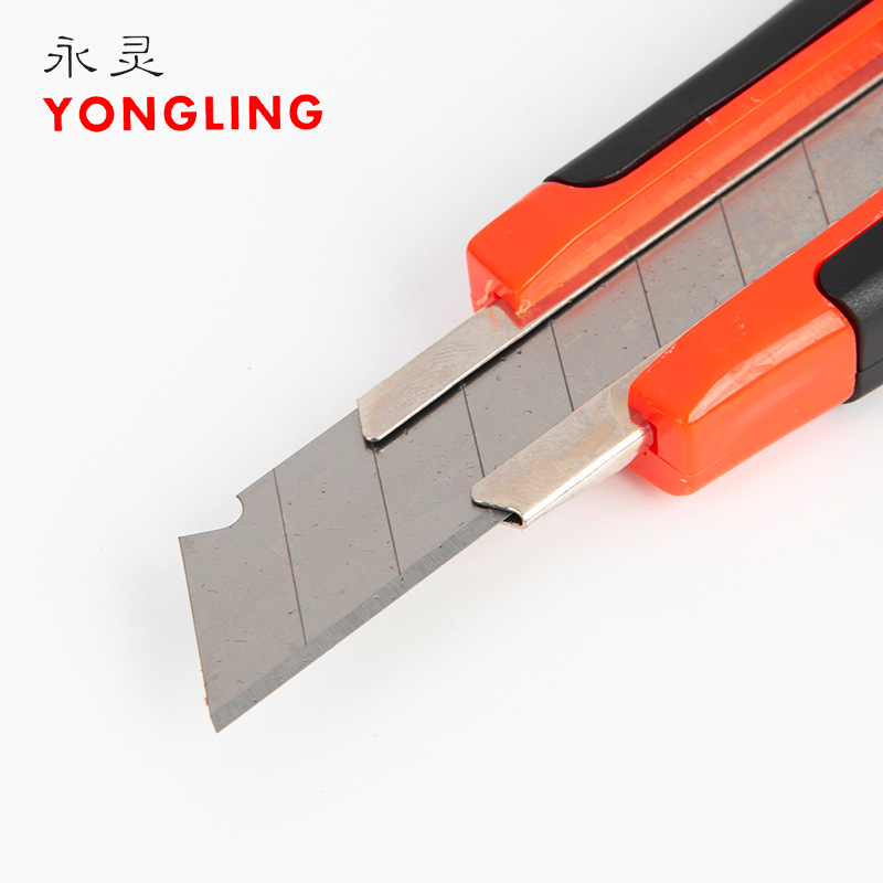 Industrijska razina nož za rezanje papira s premazom ljepila i protukliznom ručkom, model YL-S286, konstrukcija od plastike/PS/ABS/karbonska čelika, oštrica debljine 0,5 mm