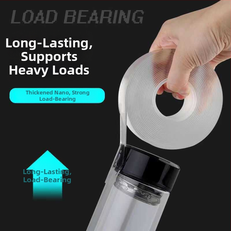 Nano zázračná obojstranná páska, bez stôp, priehľadná s vysokou viskozitou, na pripevnenie na stenu
