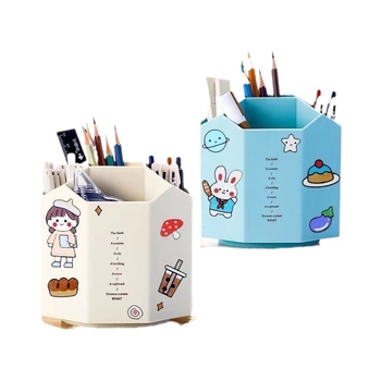 360 fokban forgó tolltartó, több rekesz, kristály anyagú, téglalap alakú asztali rendező, modell 1