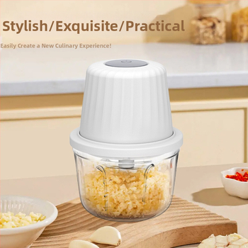 Elektrický drvič cesnaku a kuchynský mixér, kapacita pod 1 l, dobíjateľný a prenosný, ≤36V, 10000 rpm, sklenená nádoba