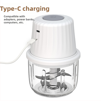 Elektrický drvič cesnaku a kuchynský mixér, kapacita pod 1 l, dobíjateľný a prenosný, ≤36V, 10000 rpm, sklenená nádoba