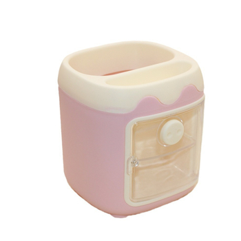 Aranyos malac alakú ceruzatartó, műanyag asztali rendező nagykapacitású rekeszekkel