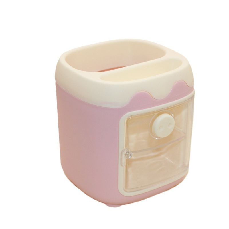 Aranyos malac alakú ceruzatartó, műanyag asztali rendező nagykapacitású rekeszekkel