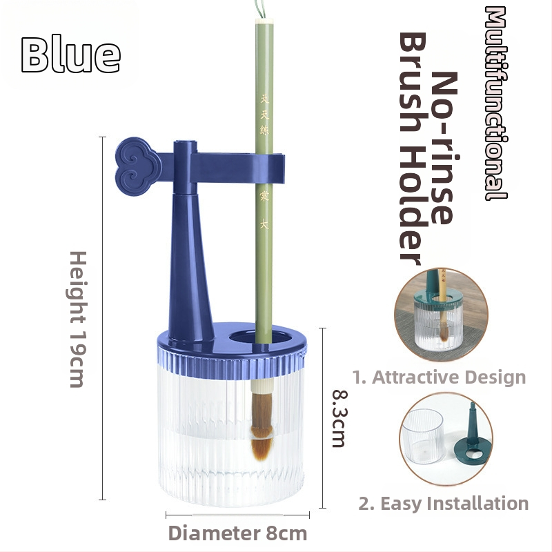 Držiak na perá s integrovaným umývacím pohárom na štetce pre kaligrafiu — Model TN-1138, Materiál AB, Značka Practice every day