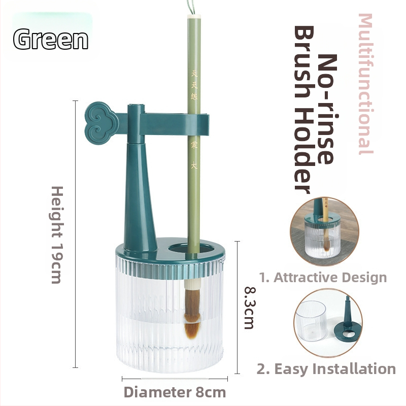 Držiak na perá s integrovaným umývacím pohárom na štetce pre kaligrafiu — Model TN-1138, Materiál AB, Značka Practice every day